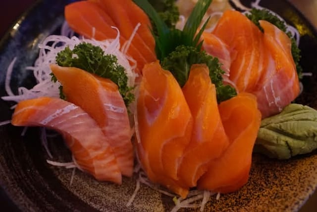 Tuna & Salmon Sashimi.